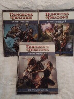 DUNGEONS & DRAGONS Players Handbook 1 2 3  First Printing 2008 4E 4th Edition